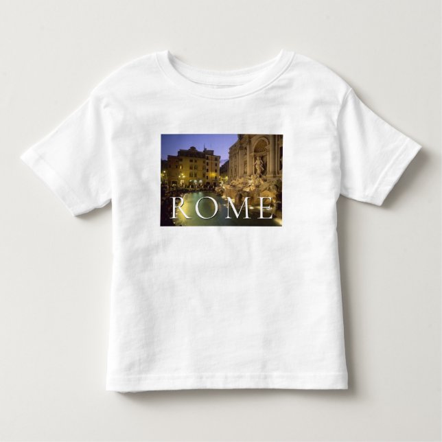 Camiseta De Bebé Fontana de Trevi de noche | Roma, Lacio, Italia (Anverso)