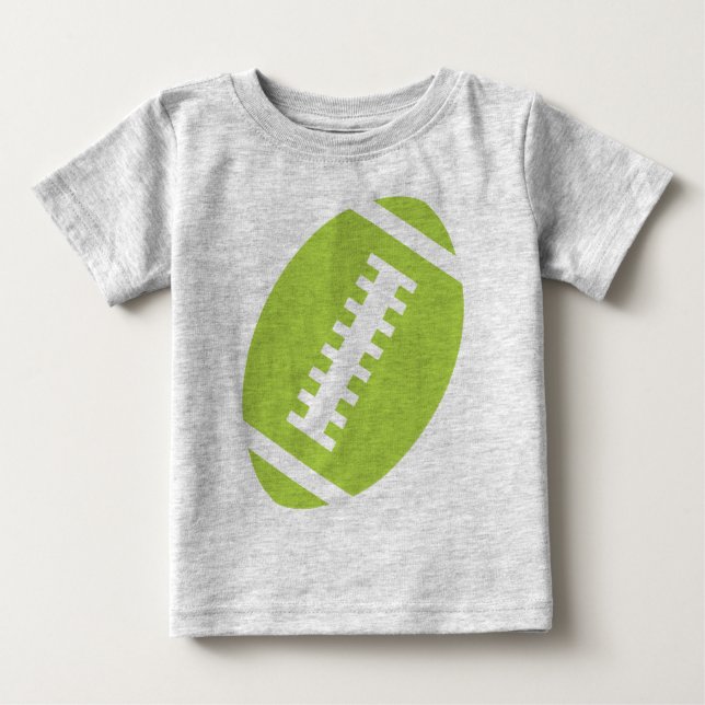 Camiseta De Bebé FOOTBALL BABE Gray | Fútbol Verde De Lime Delanter (Anverso)