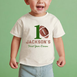 Camiseta De Bebé Football First Year Down