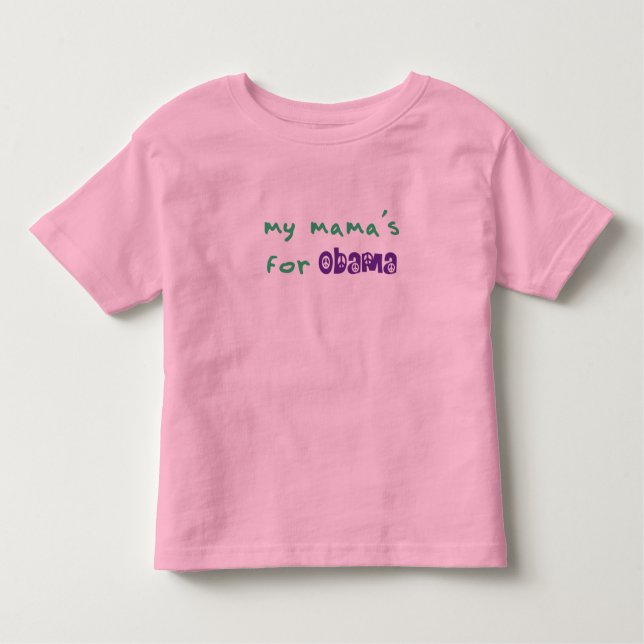 Camiseta De Bebé For Obama Toddler Ringer de mi mamá (Anverso)