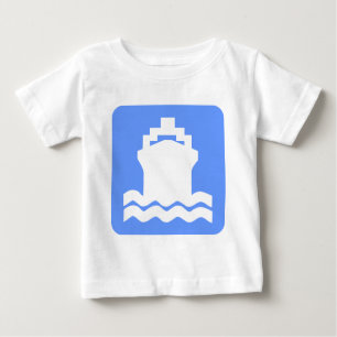 Camiseta De Bebé Forma de barco - Azul bebé