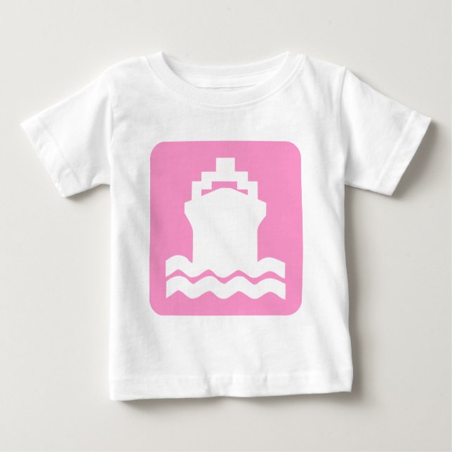 Camiseta De Bebé Forma de envío - Rosa (Anverso)