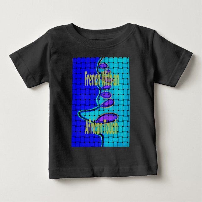 Camiseta De Bebé Forma púrpura abstracta del trenzado franco africa (Anverso)