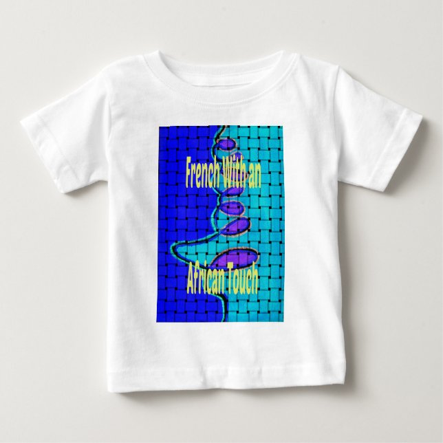 Camiseta De Bebé Forma púrpura abstracta del trenzado franco africa (Anverso)