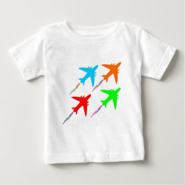 Camiseta De Bebé formación de aviones de aviones de combate