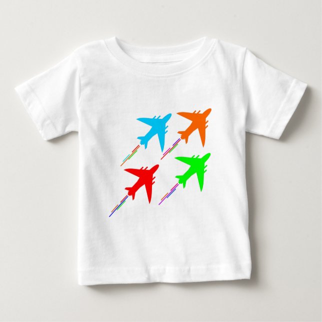 Camiseta De Bebé formación de aviones de aviones de combate (Anverso)