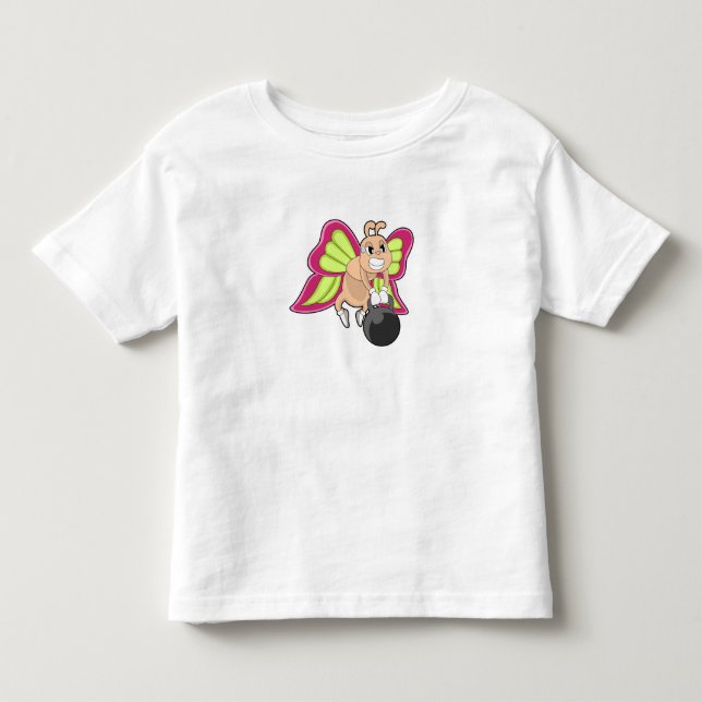Camiseta De Bebé Formación de fuerza de mariposa Dumbbell (Anverso)