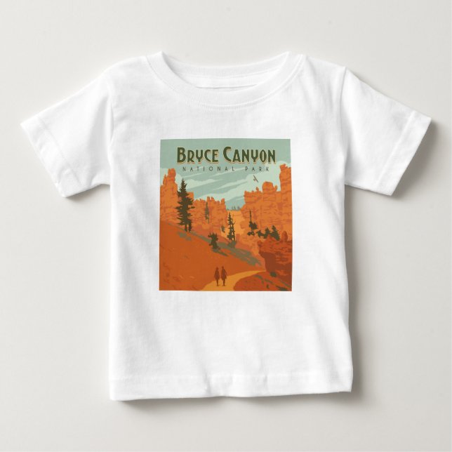Camiseta De Bebé Formaciones de Rock del Parque Nacional del Cañón  (Anverso)