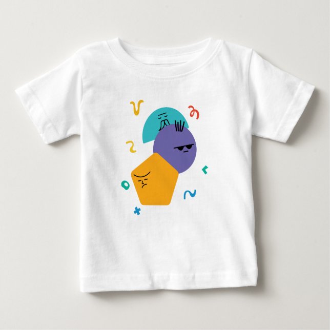 Camiseta De Bebé Formas con Diferentes Personalidades (Anverso)