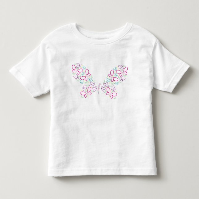 Camiseta De Bebé Formas de mariposa (Anverso)