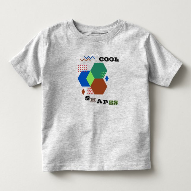 Camiseta De Bebé   Formas Lindas Toddlers Gris  (Anverso)