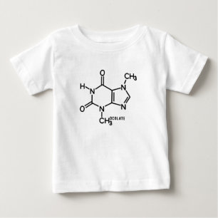 Camiseta De Bebé Fórmula química molecular de teobromina de chocola