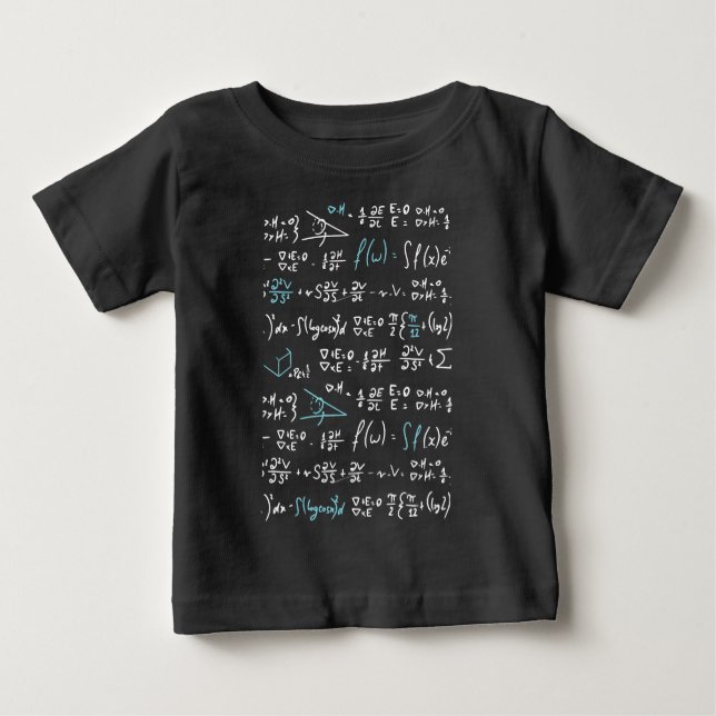 Camiseta De Bebé Fórmulas matemáticas profesor de física de matemát (Anverso)