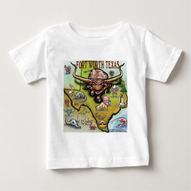 Camiseta De Bebé Fort Worth TX (Anverso)