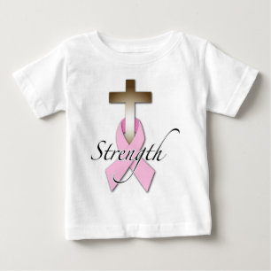 Camiseta De Bebé fortaleza de la conciencia sobre el cáncer de mama