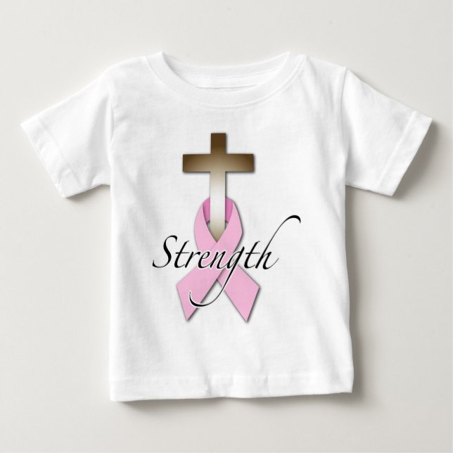 Camiseta De Bebé fortaleza de la conciencia sobre el cáncer de mama (Anverso)
