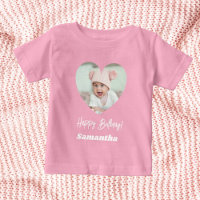 Foto corazón nombre cumpleaños niña rosa