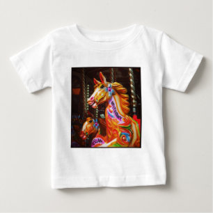 Camiseta De Bebé Foto cuadrada - Caballos de paso en moro 02
