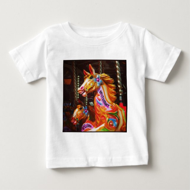 Camiseta De Bebé Foto cuadrada - Caballos de paso en moro 02 (Anverso)