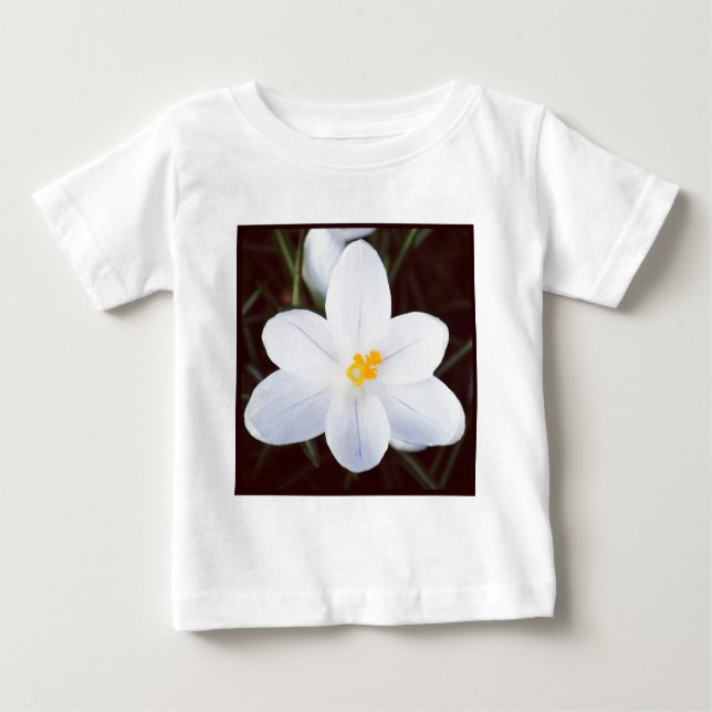 Camiseta De Bebé Foto cuadrada - Crocus blanco (Anverso)
