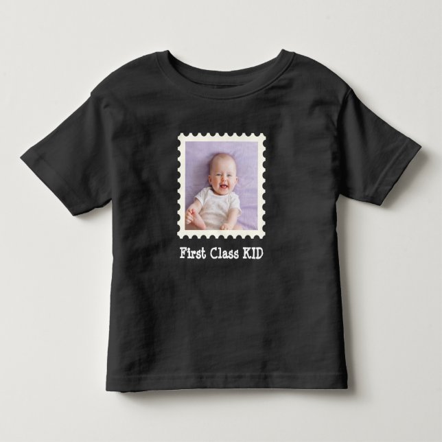 Camiseta De Bebé Foto cuadrada del mejor niño de la primera clase p (Anverso)