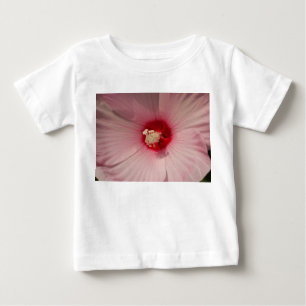 Camiseta De Bebé Foto De Floral Rosa Hibiscus Toddler Ruffle Tee