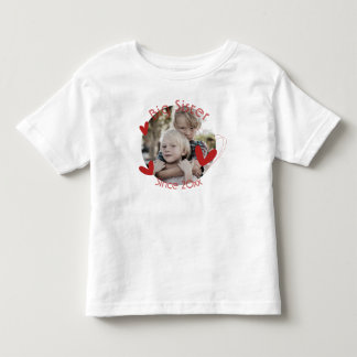 Camiseta De Bebé Foto de Hermanos Hermana Grande Corazón Bonito