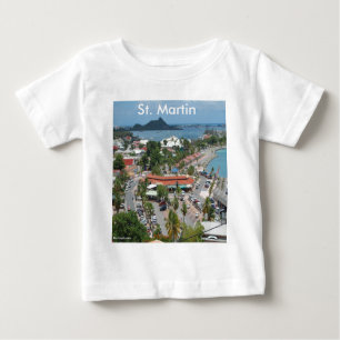Camiseta De Bebé Foto de la bahía de St. Martin y Marigot
