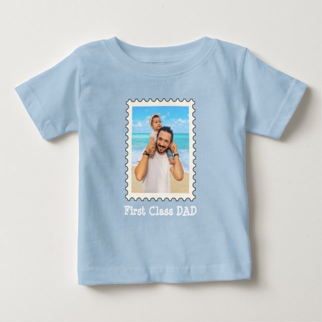 Camiseta De Bebé Foto de la familia de los personalizados de primer (Anverso)