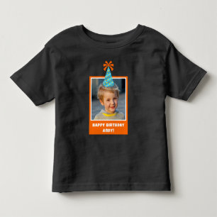 Camiseta De Bebé Foto de niño personalizada Feliz cumpleaños con Go