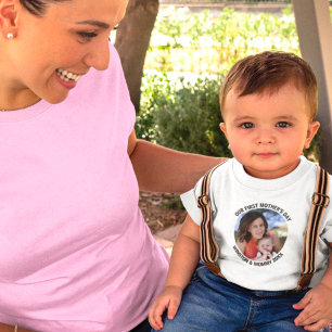 Camiseta De Bebé Foto de Personalizado Mommy & Me en el primer día 
