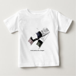 Camiseta De Bebé Foto de Tubos de pintura acrílica del artista