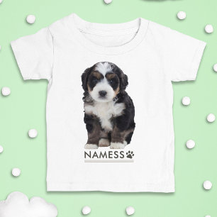 Camiseta De Bebé Foto personalizada con el nombre de tu perro