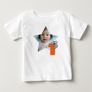 Camiseta De Bebé Foto personalizada cumpleaños 1 año, Un año dulce,