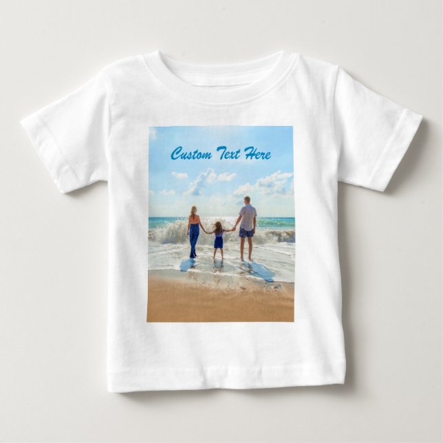 Camiseta de bebé-foto personalizado con su foto y  (Anverso)