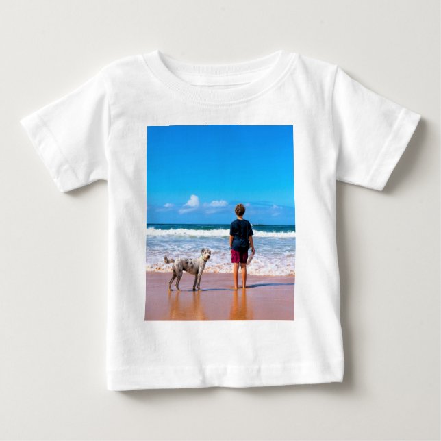 Camiseta De Bebé Foto personalizado Haz tu propio diseño - Amo a mi (Anverso)