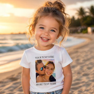 Camiseta De Bebé Foto y Texto Personalizados