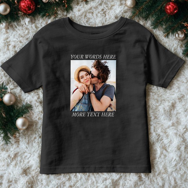 Camiseta De Bebé Foto y texto personalizados (Subido por el creador)
