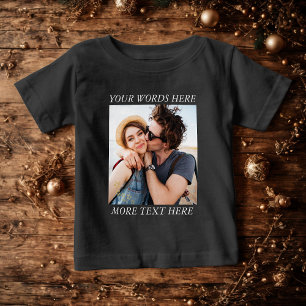 Camiseta De Bebé Foto y Texto Personalizados