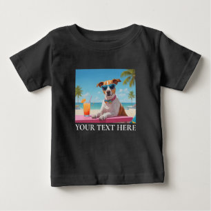 Camiseta De Bebé Foto y texto personalizados simples modernos para