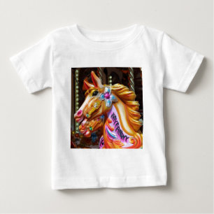 Camiseta De Bebé Fotografía cuadrada - Caballos en curso