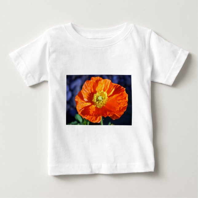 Camiseta De Bebé Fotografía de amapola islandesa naranja (Anverso)