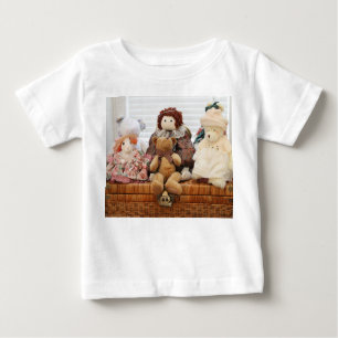 Camiseta De Bebé Fotografía de juguetes en camiseta, osos rellenos