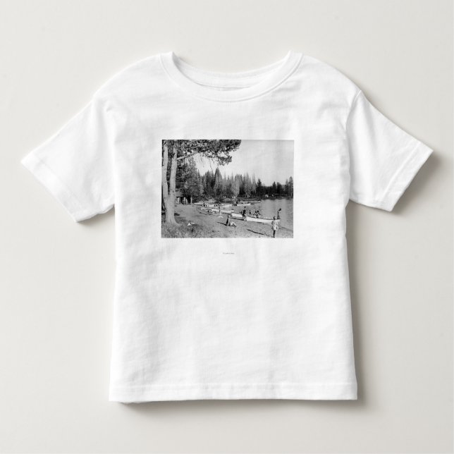 Camiseta De Bebé Fotografía de los nadadores de la playa del lago (Anverso)