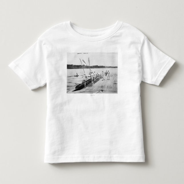 Camiseta De Bebé Fotografía del equipo del equipo del Rowing de la (Anverso)