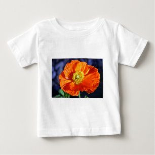 Camiseta De Bebé Fotografía islandesa anaranjada de la amapola