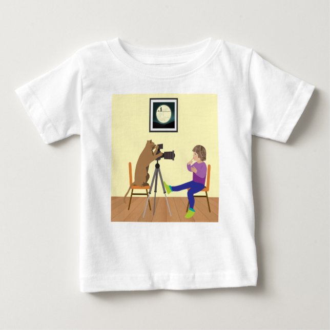 Camiseta De Bebé Fotógrafo de gatos (Anverso)