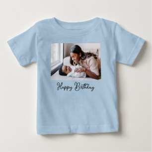 Camiseta De Bebé Fotos de personalizado Cumpleaños Feliz