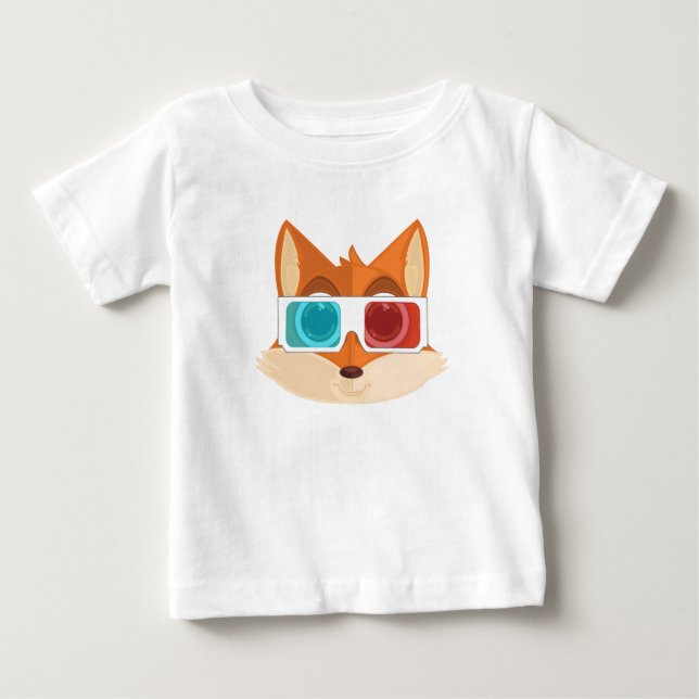 Camiseta De Bebé Fox - 3D (Anverso)
