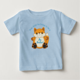 Camiseta De Bebé Fox Baby Shower Blue